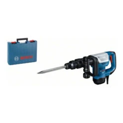 Marteau à Percussion Bosch Avec SDS Max GSH 5, Poignée Supplémentaire, 1 Ciseau à Bois Pointu De 280 Mm